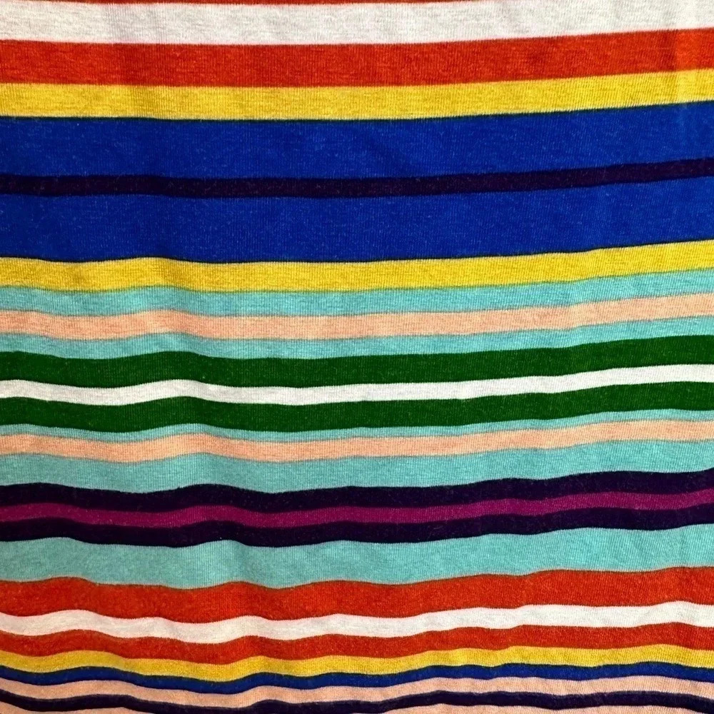 Calvin Klein Y2K Chic Multicolor Lightweight Stripe Classic Dress Size 8 Medium - Picture 4 of 7